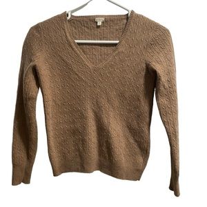 Beautiful Brown J.Crew‎ Longsleeve Sweater size Small, Wool Cashmere blend